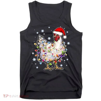 Christmas Santa Chicken Tank Top