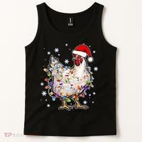 Christmas Santa Chicken Tank Top thumb 2