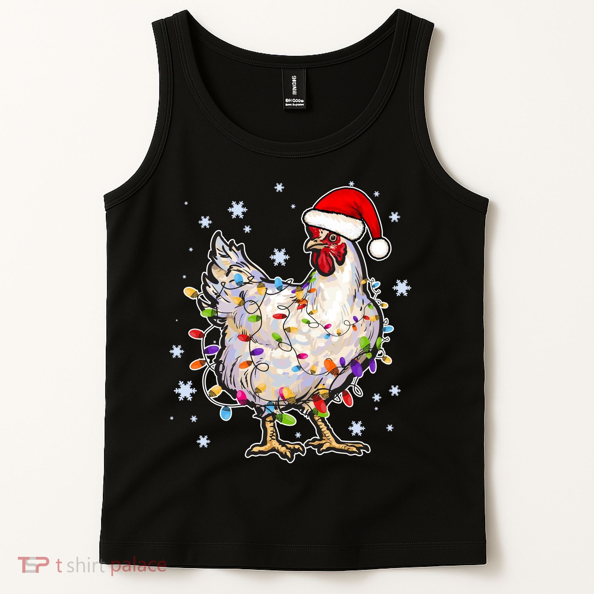 Christmas Santa Chicken Tank Top