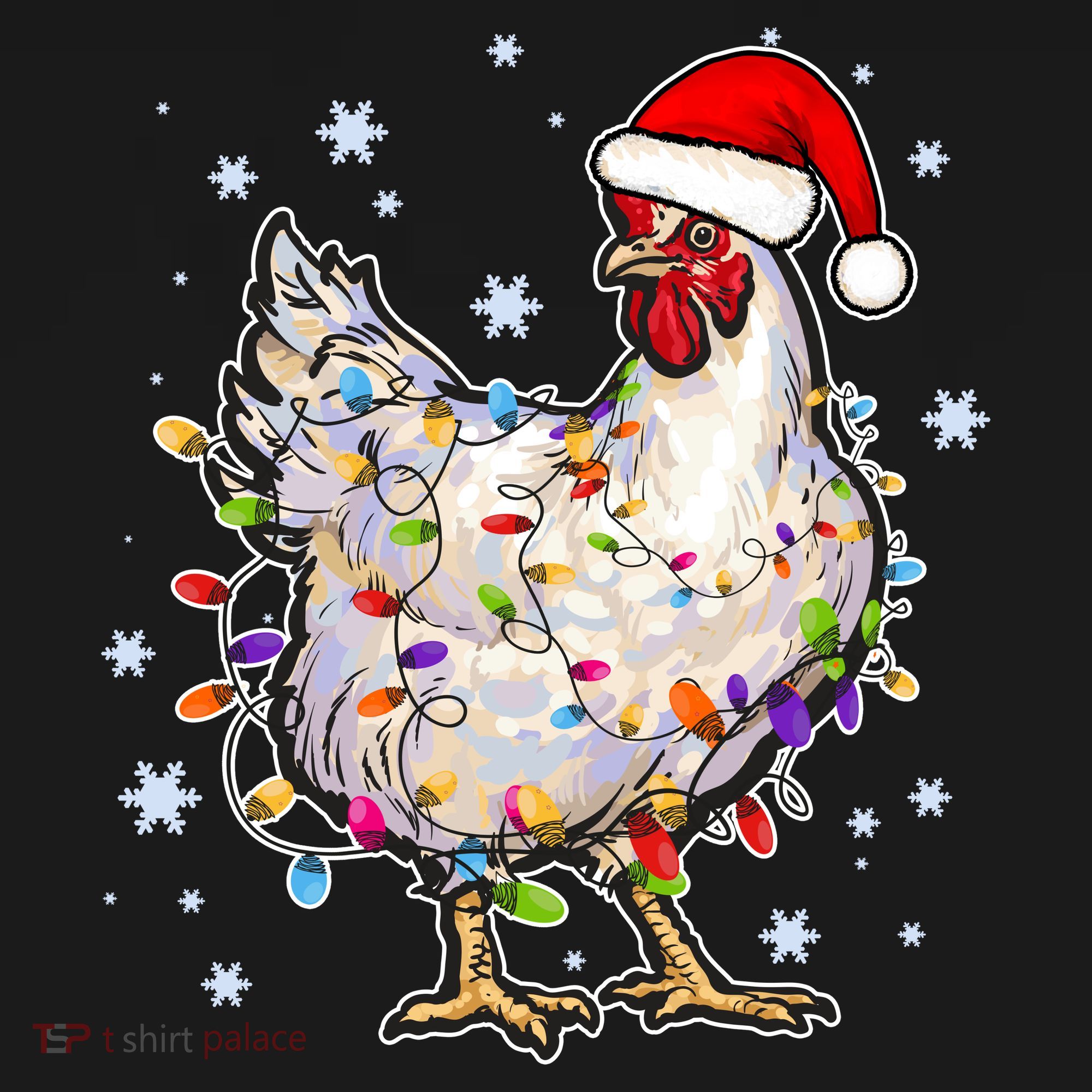 Christmas Santa Chicken Tank Top