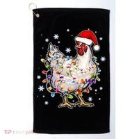 Christmas Santa Chicken Golf Towel thumb 0