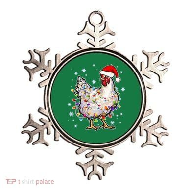 Christmas Santa Chicken Ornament