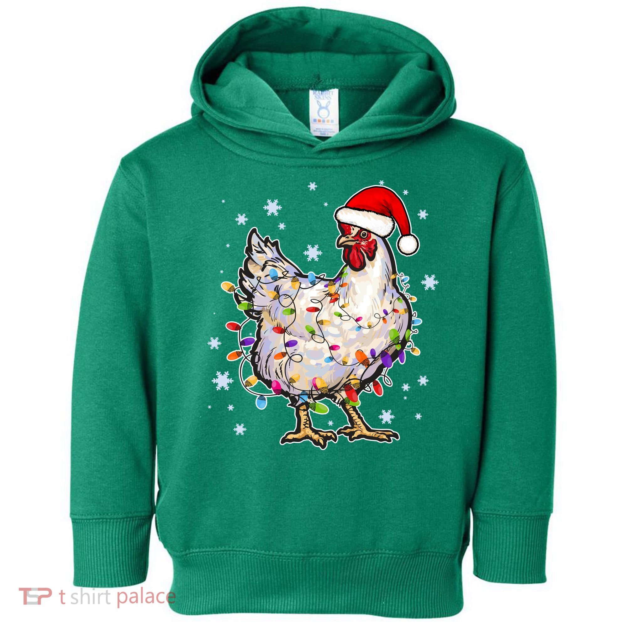 Christmas Santa Chicken Toddler Hoodie