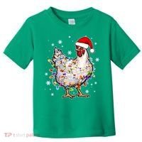 Christmas Santa Chicken Toddler T-Shirt thumb 0