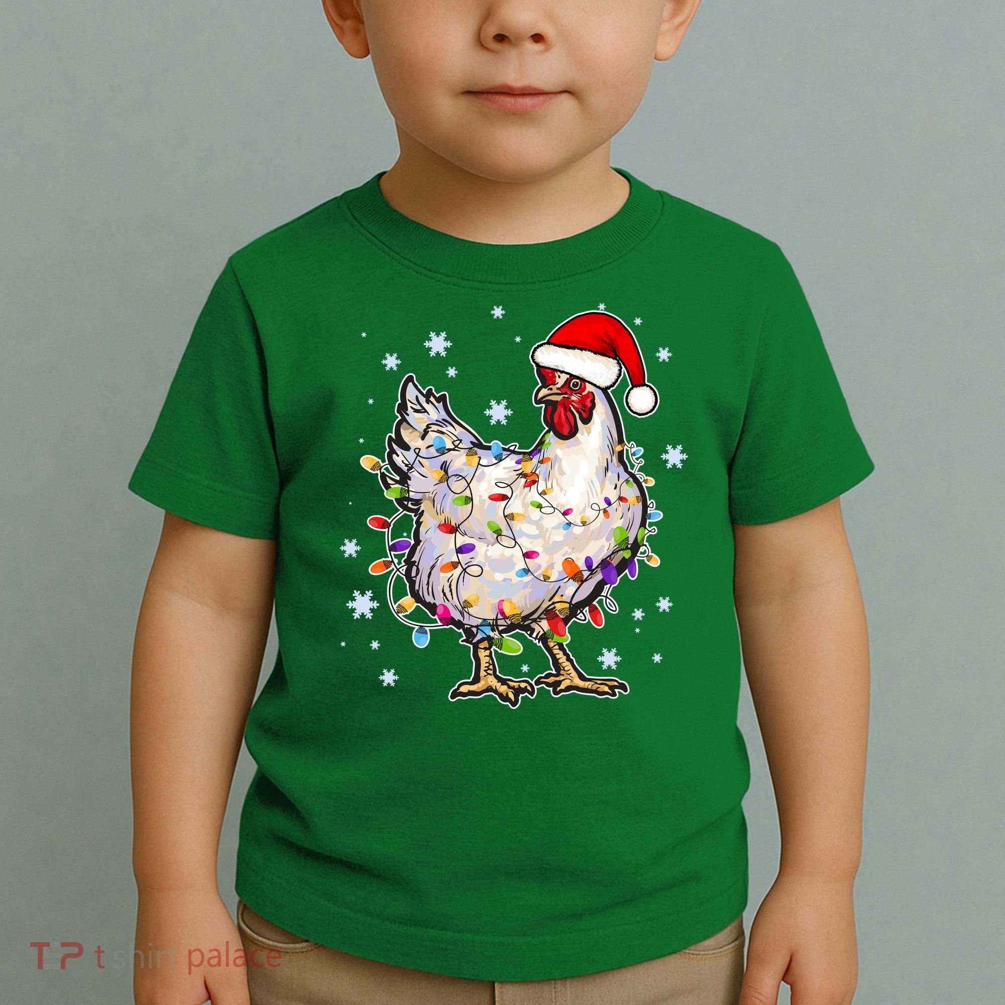 Christmas Santa Chicken Toddler T-Shirt