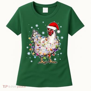 Christmas Santa Chicken Women's T-Shirt