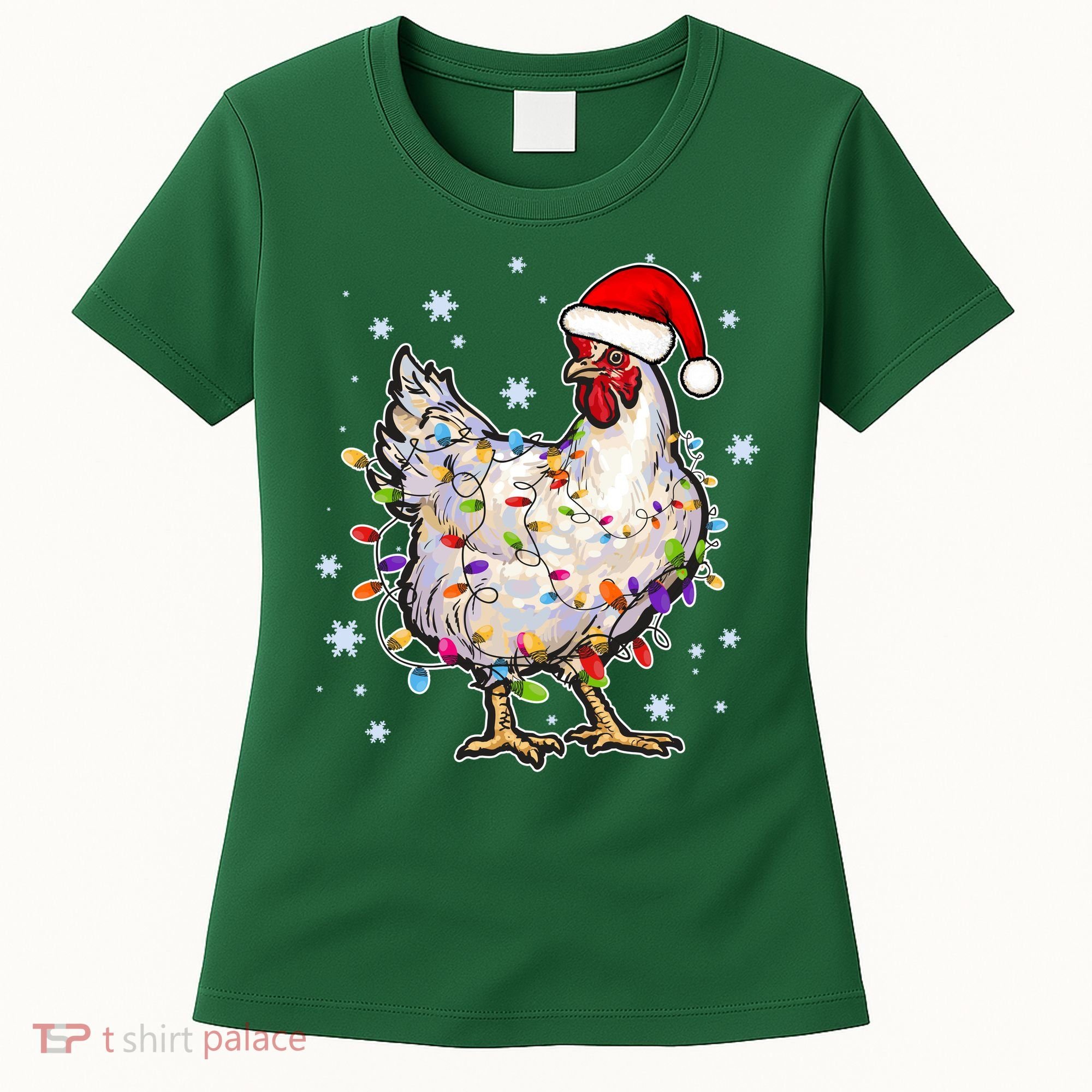 Christmas Santa Chicken Women's T-Shirt