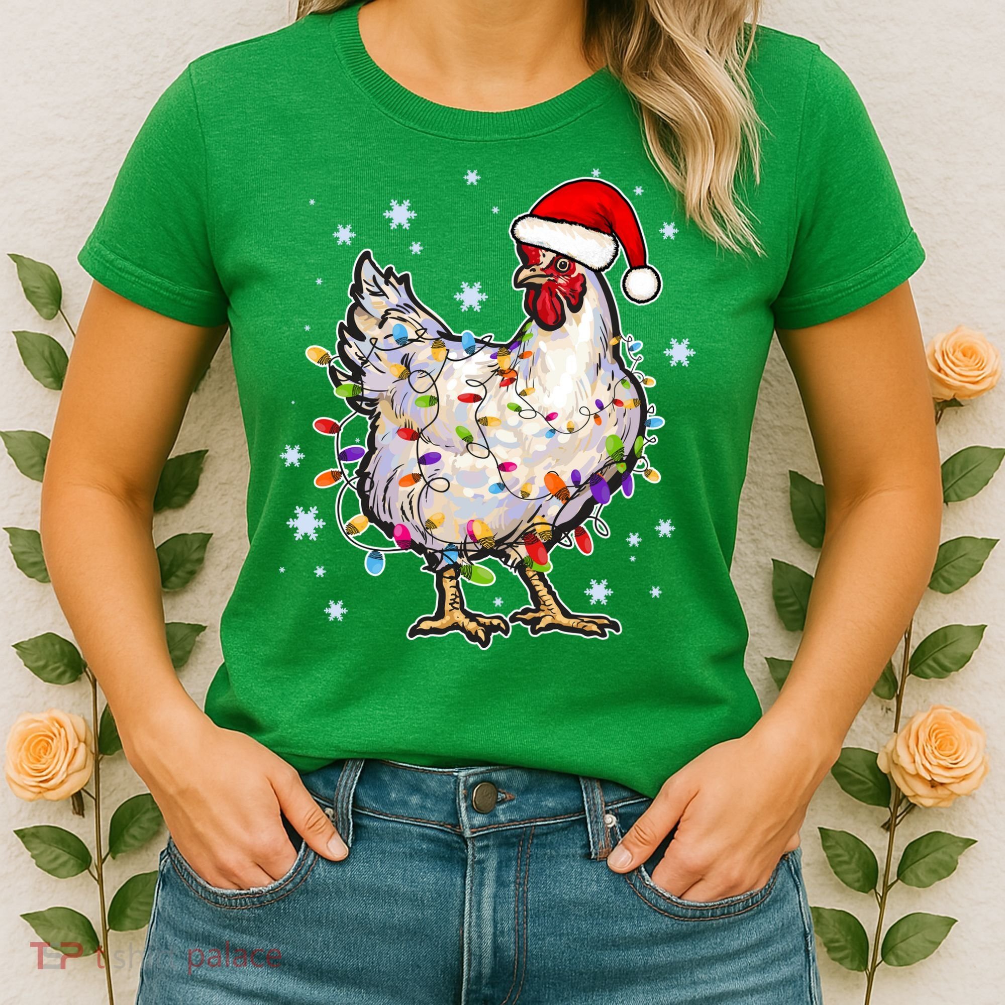 Christmas Santa Chicken Women's T-Shirt