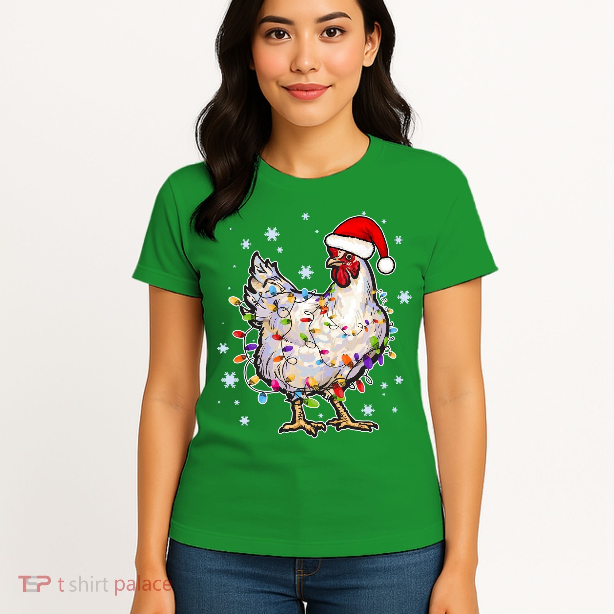 Christmas Santa Chicken Women's T-Shirt