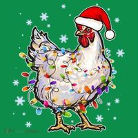 Christmas Santa Chicken Kids Hoodie thumb 5