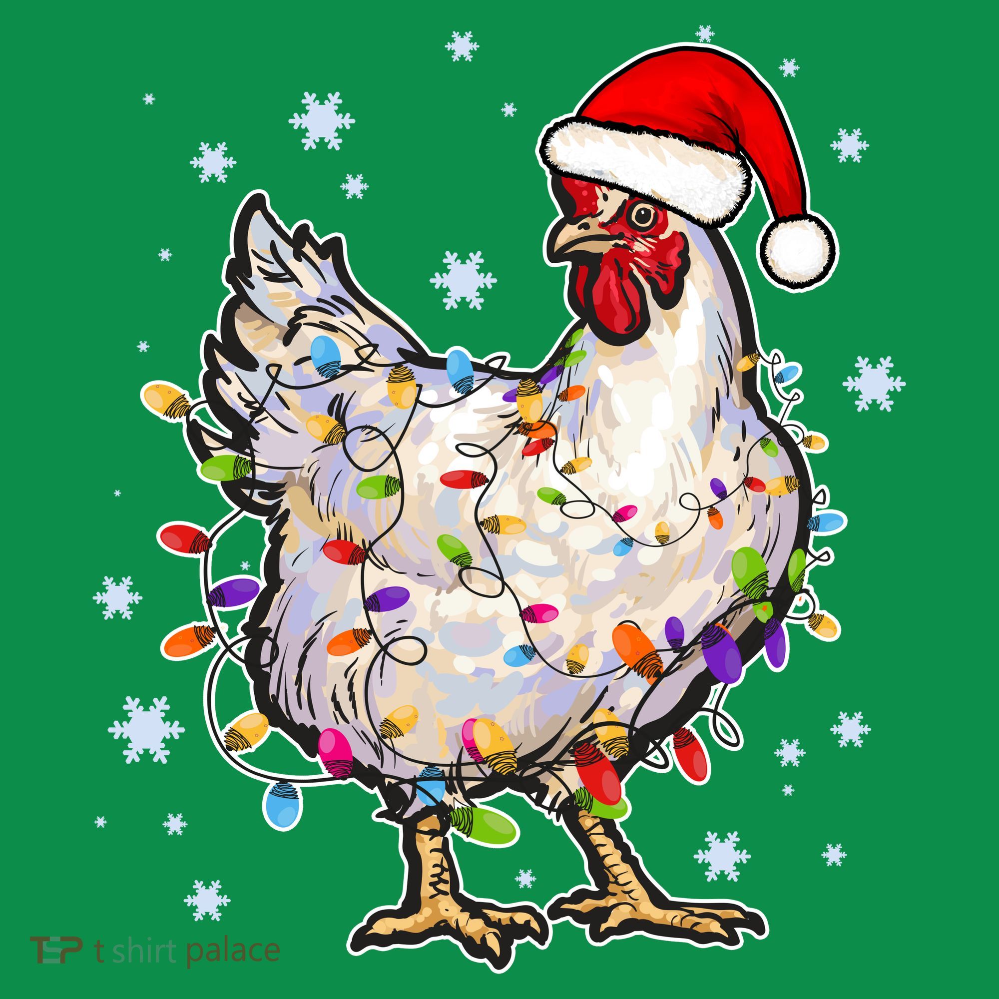 Christmas Santa Chicken Kids Hoodie