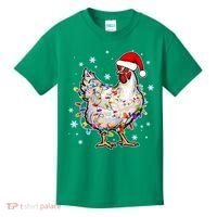 Christmas Santa Chicken Kids T-Shirt thumb 0