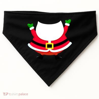 Christmas Santa Claus Big Head Suit USA-Made Doggie Bandana