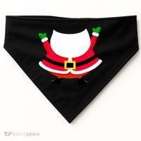 Christmas Santa Claus Big Head Suit USA-Made Doggie Bandana thumb 0