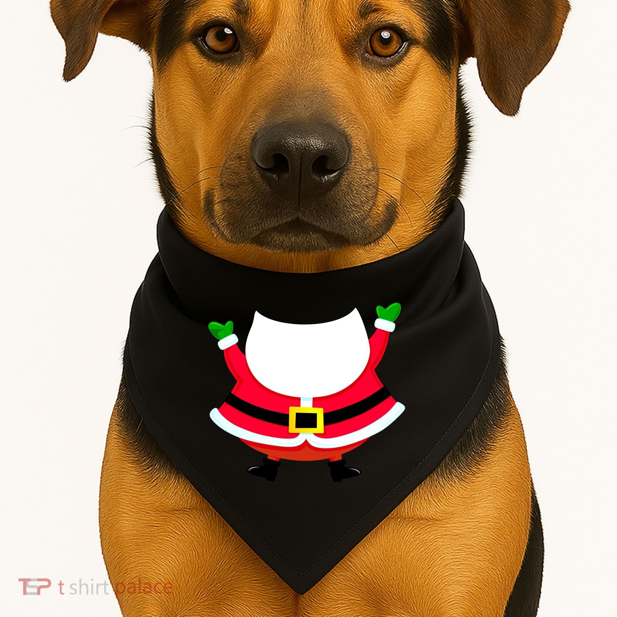 Christmas Santa Claus Big Head Suit USA-Made Doggie Bandana