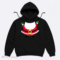 Christmas Santa Claus Big Head Suit Hoodie thumb 0
