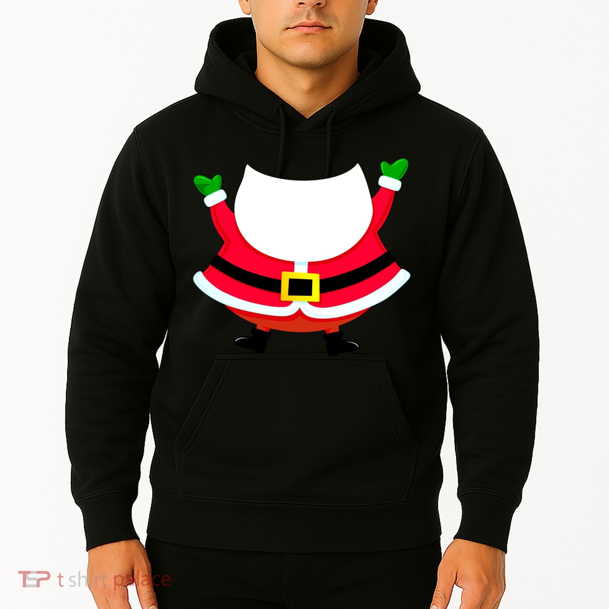 Christmas Santa Claus Big Head Suit Hoodie