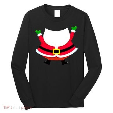 Christmas Santa Claus Big Head Suit Long Sleeve Shirt