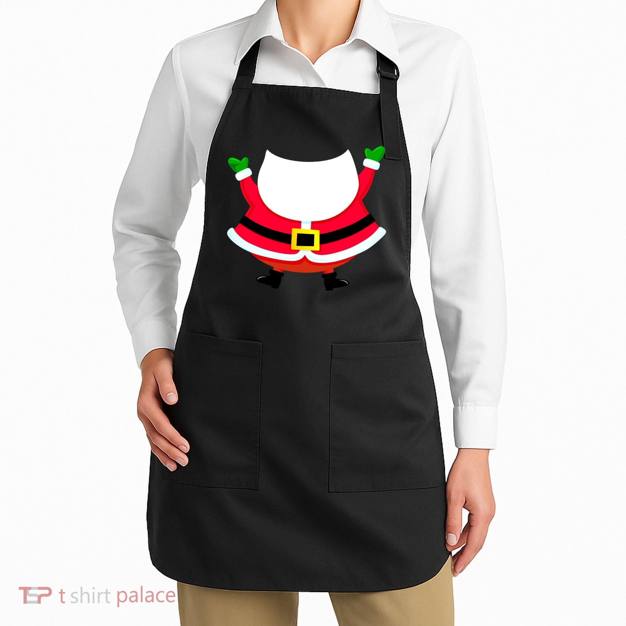 Christmas Santa Claus Big Head Suit Apron