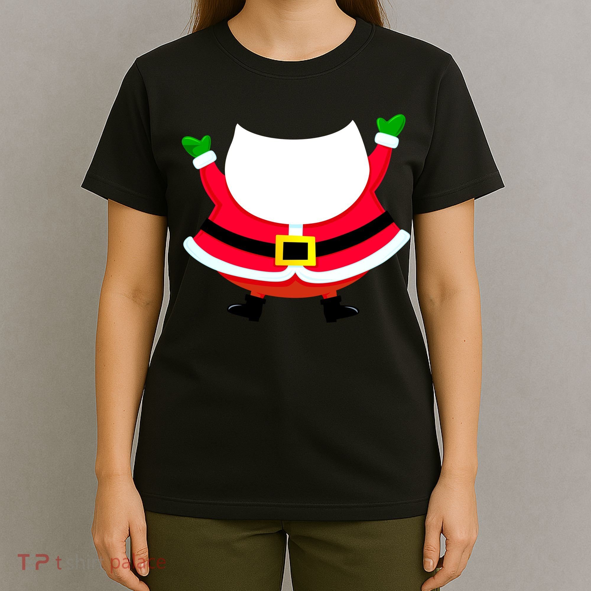 Christmas Santa Claus Big Head Suit T-Shirt