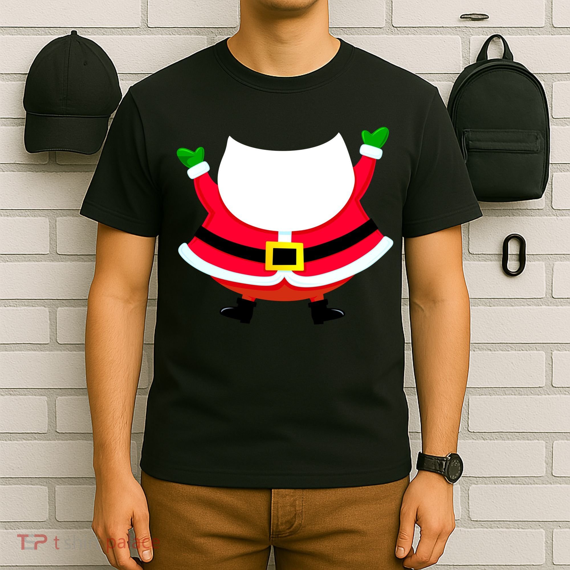 Christmas Santa Claus Big Head Suit T-Shirt