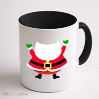 Christmas Santa Claus Big Head Suit Coffee Mug thumb 1