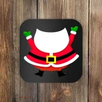 Christmas Santa Claus Big Head Suit Coaster thumb 0
