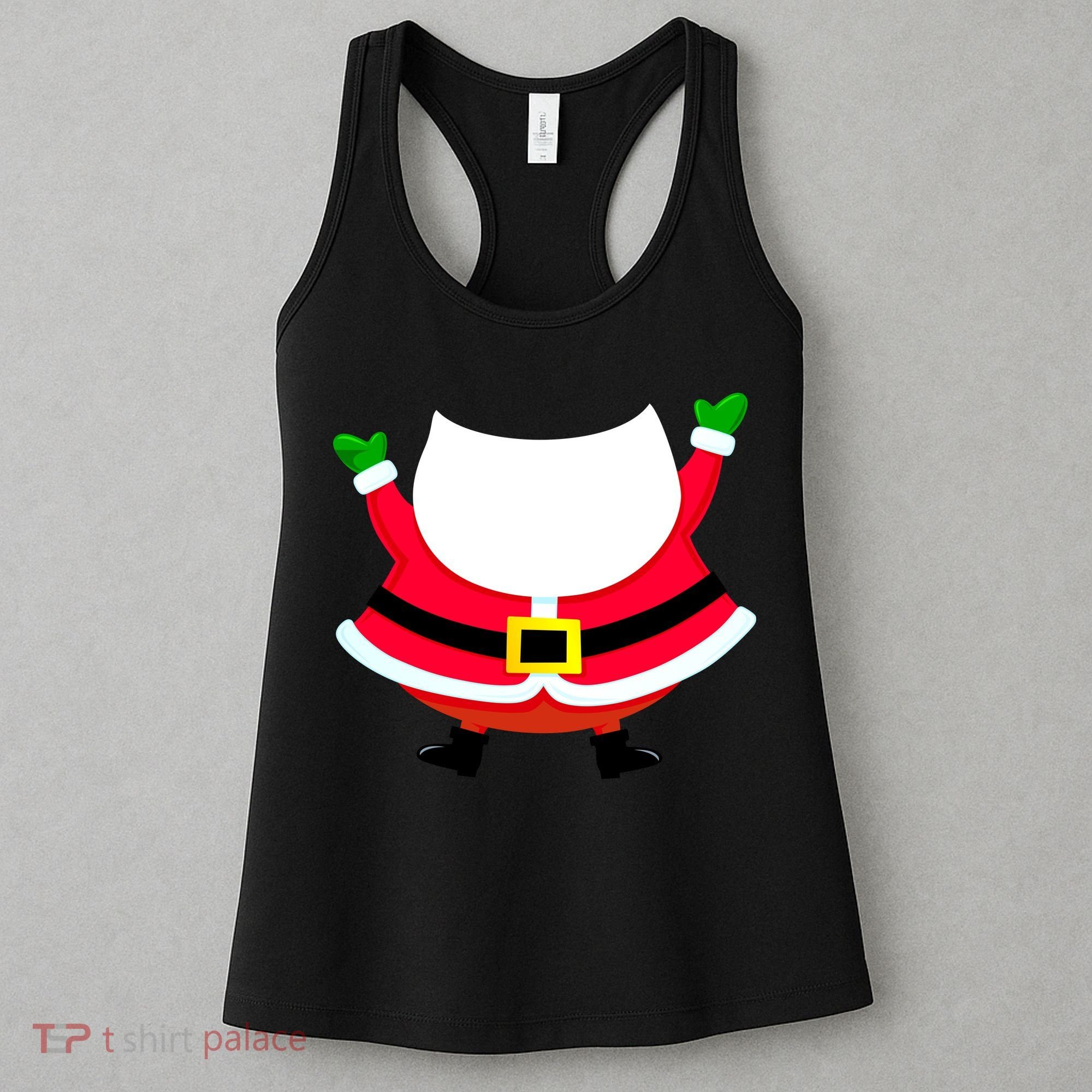 Christmas Santa Claus Big Head Suit Women's Tank Top