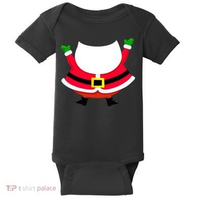 Christmas Santa Claus Big Head Suit Baby Bodysuit