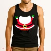 Christmas Santa Claus Big Head Suit Tank Top thumb 3