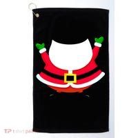 Christmas Santa Claus Big Head Suit Golf Towel thumb 0