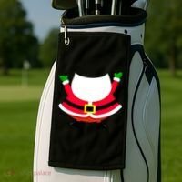Christmas Santa Claus Big Head Suit Golf Towel thumb 2
