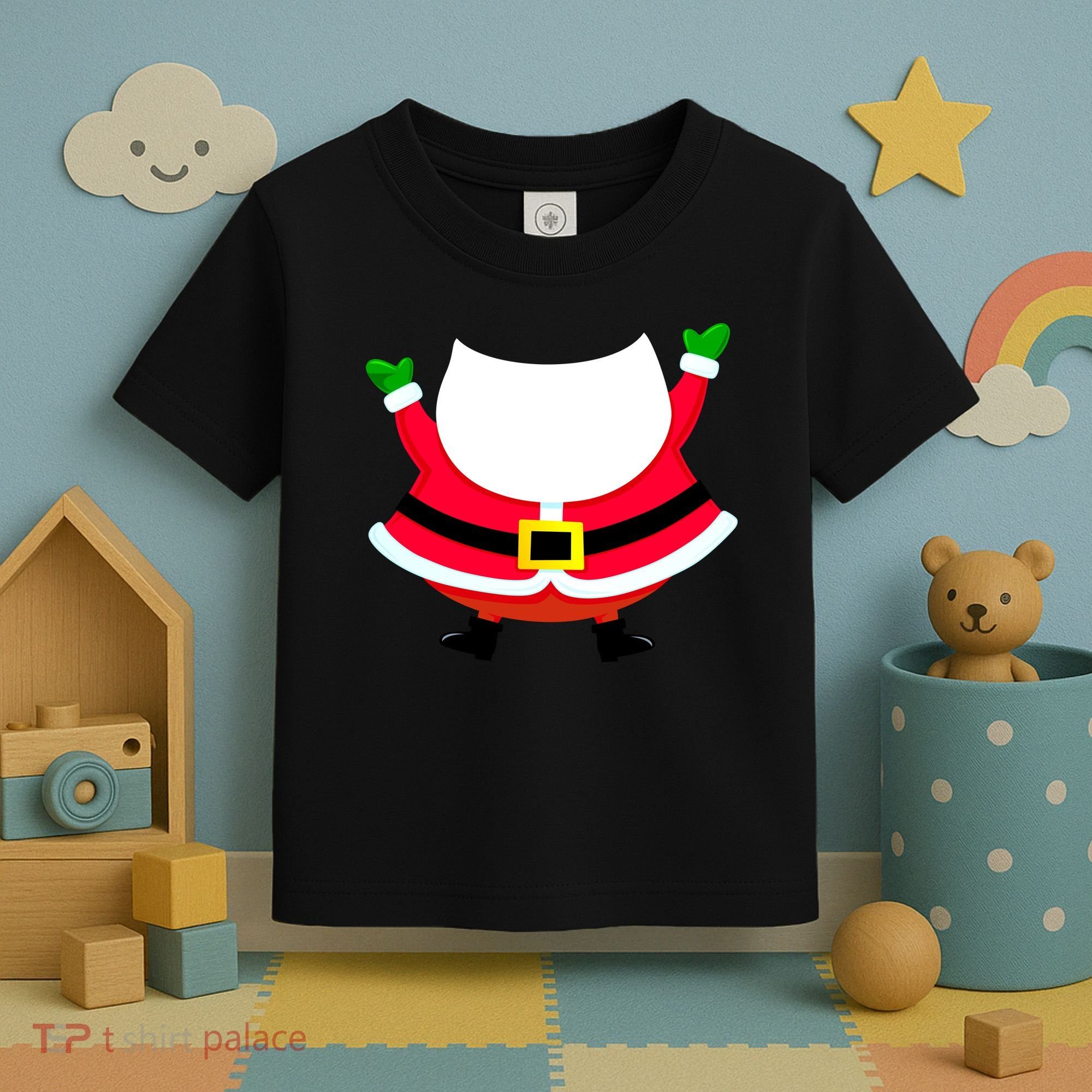 Christmas Santa Claus Big Head Suit Toddler T-Shirt