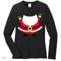 Christmas Santa Claus Big Head Suit Women's Long Sleeve Shirt thumb 0
