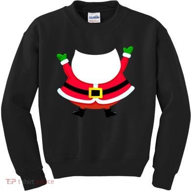 Christmas Santa Claus Big Head Suit Kids Sweatshirt