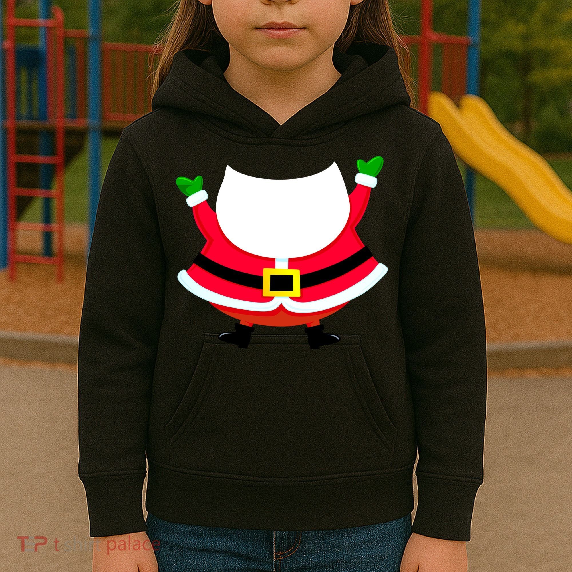 Christmas Santa Claus Big Head Suit Kids Hoodie
