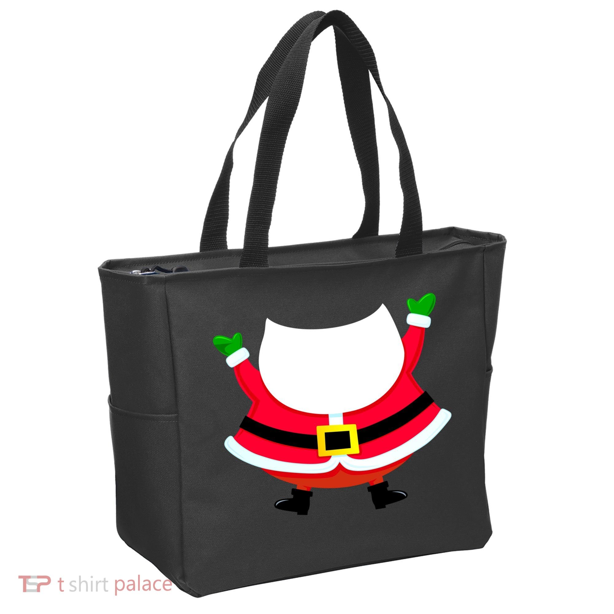 Christmas Santa Claus Big Head Suit Tote Bag