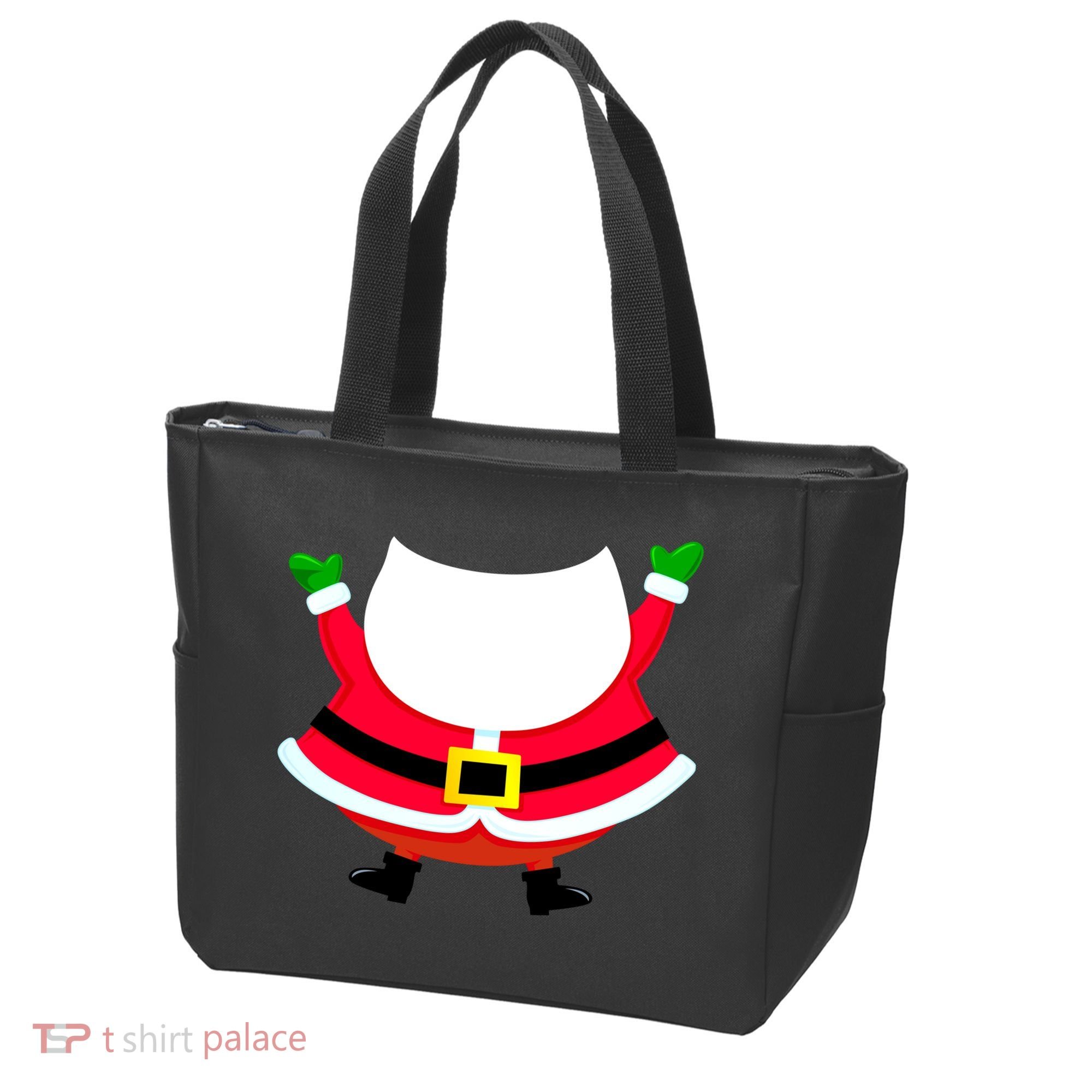 Christmas Santa Claus Big Head Suit Tote Bag