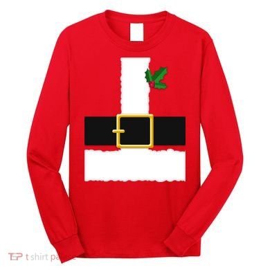 Christmas Santa Costume Top Long Sleeve Shirt