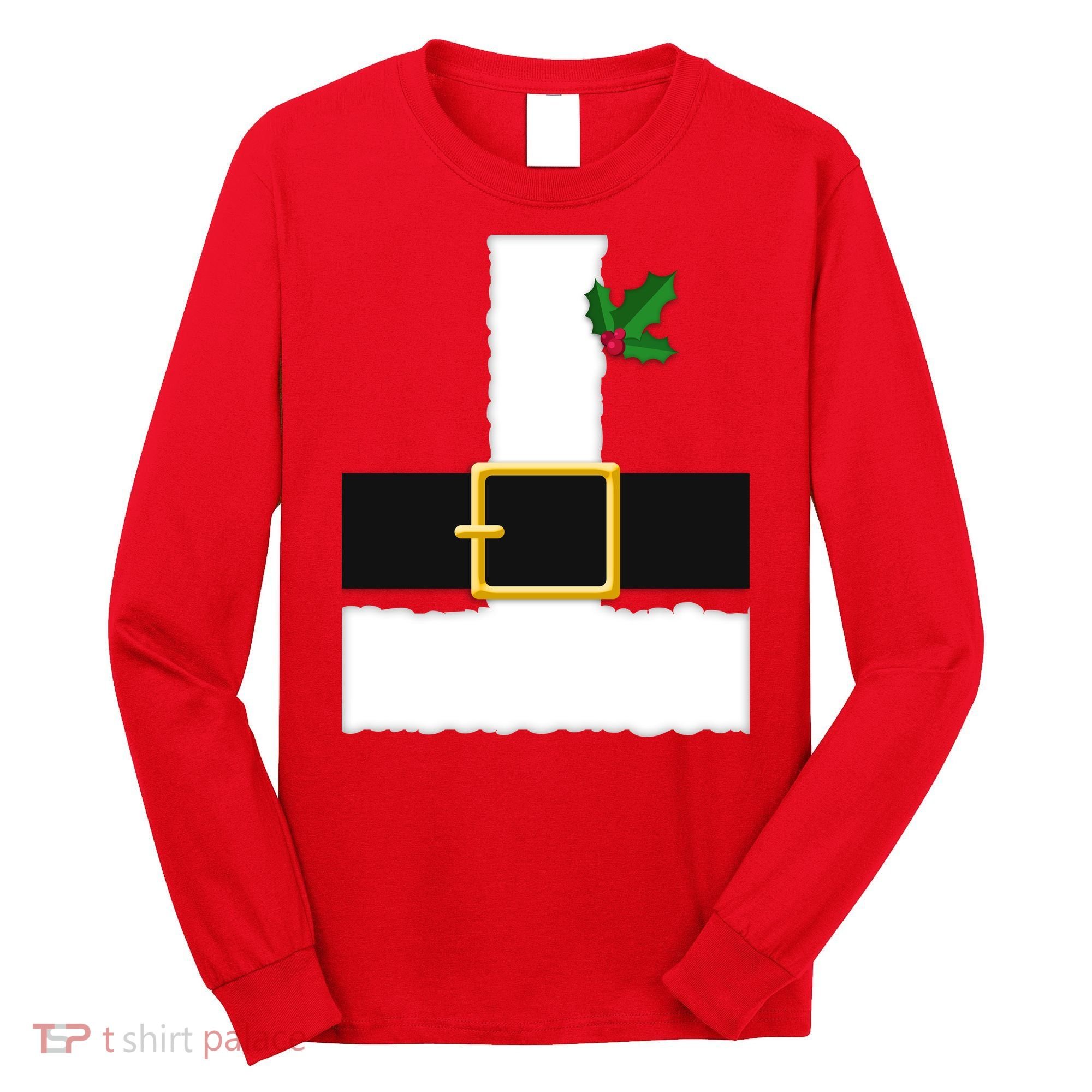 Christmas Santa Costume Top Long Sleeve Shirt