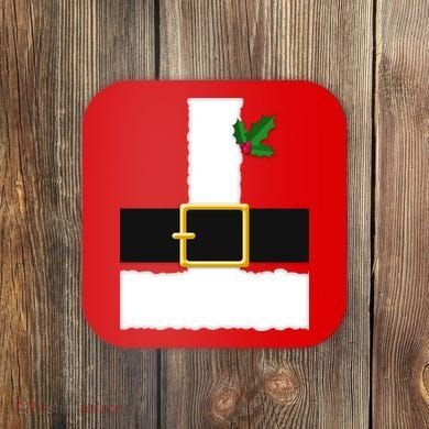 Christmas Santa Costume Top Coaster