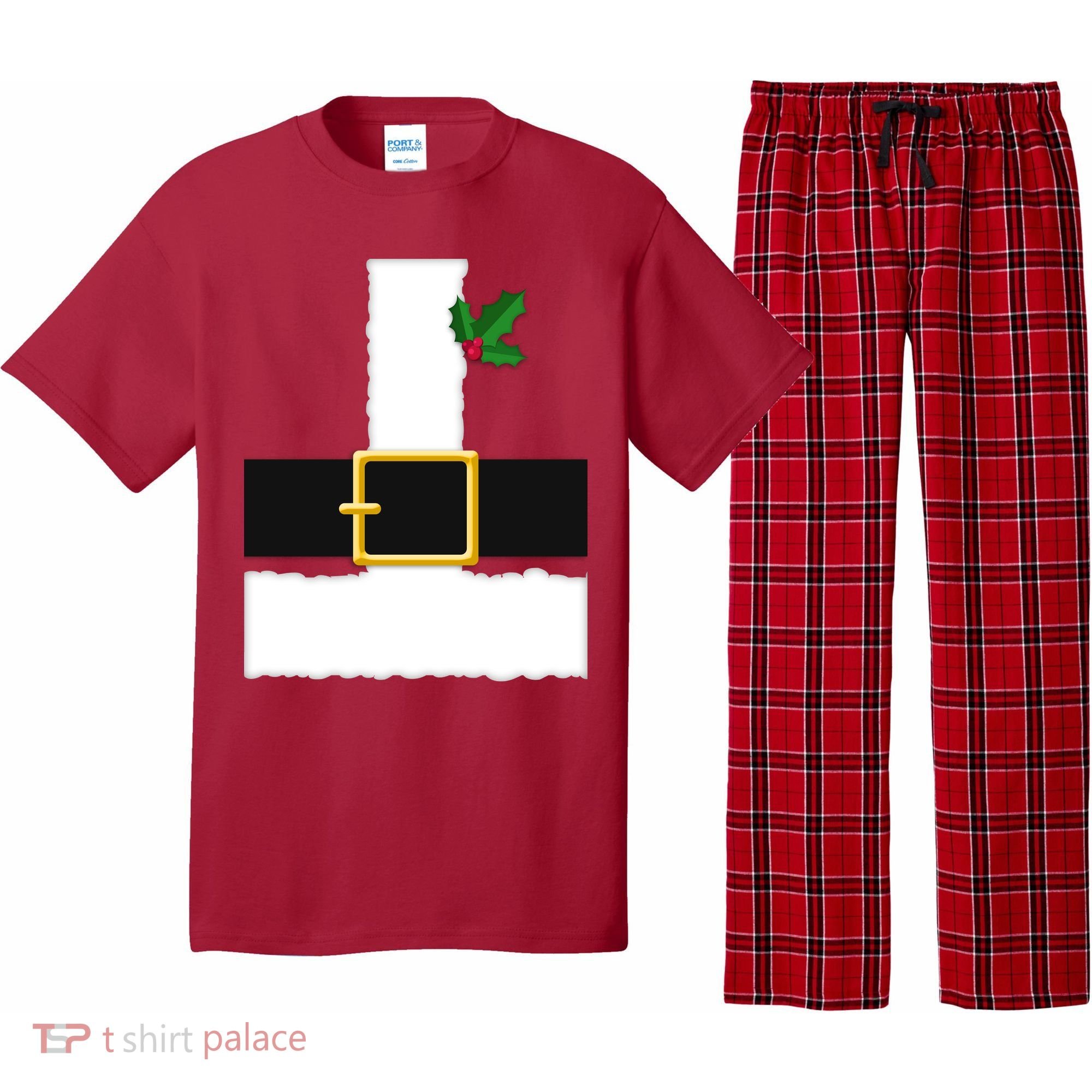 Christmas Santa Costume Top Pajama Set