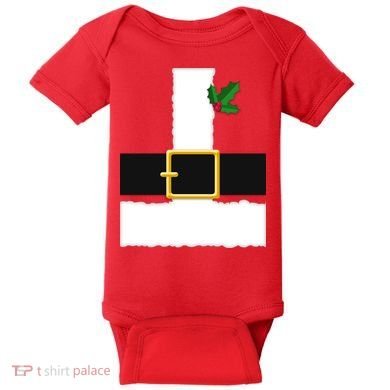 Christmas Santa Costume Top Baby Bodysuit