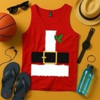Christmas Santa Costume Top Tank Top thumb 4