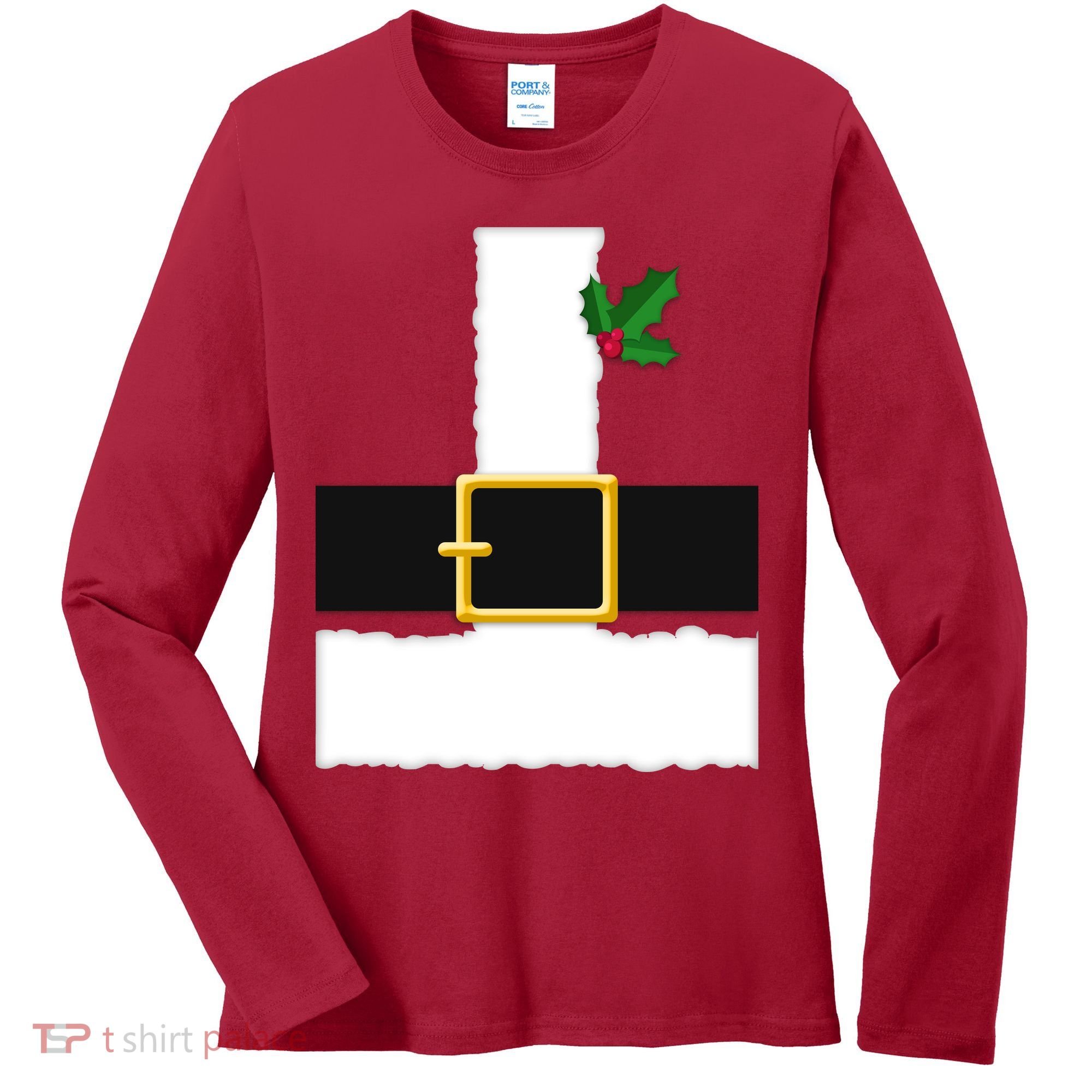 Christmas Santa Costume Top Women's Long Sleeve Shirt