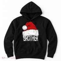 Christmas Santa Hat Brother Hoodie thumb 0