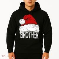 Christmas Santa Hat Brother Hoodie thumb 2