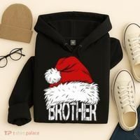 Christmas Santa Hat Brother Hoodie thumb 4