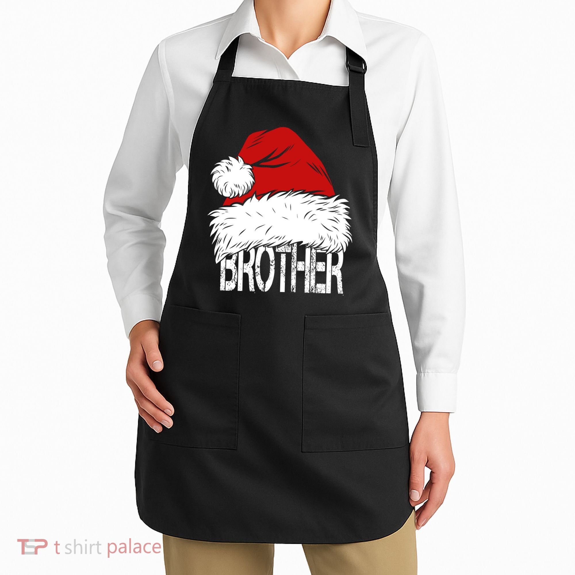 Christmas Santa Hat Brother Apron