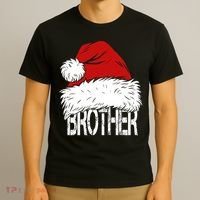 Christmas Santa Hat Brother T-Shirt thumb 3